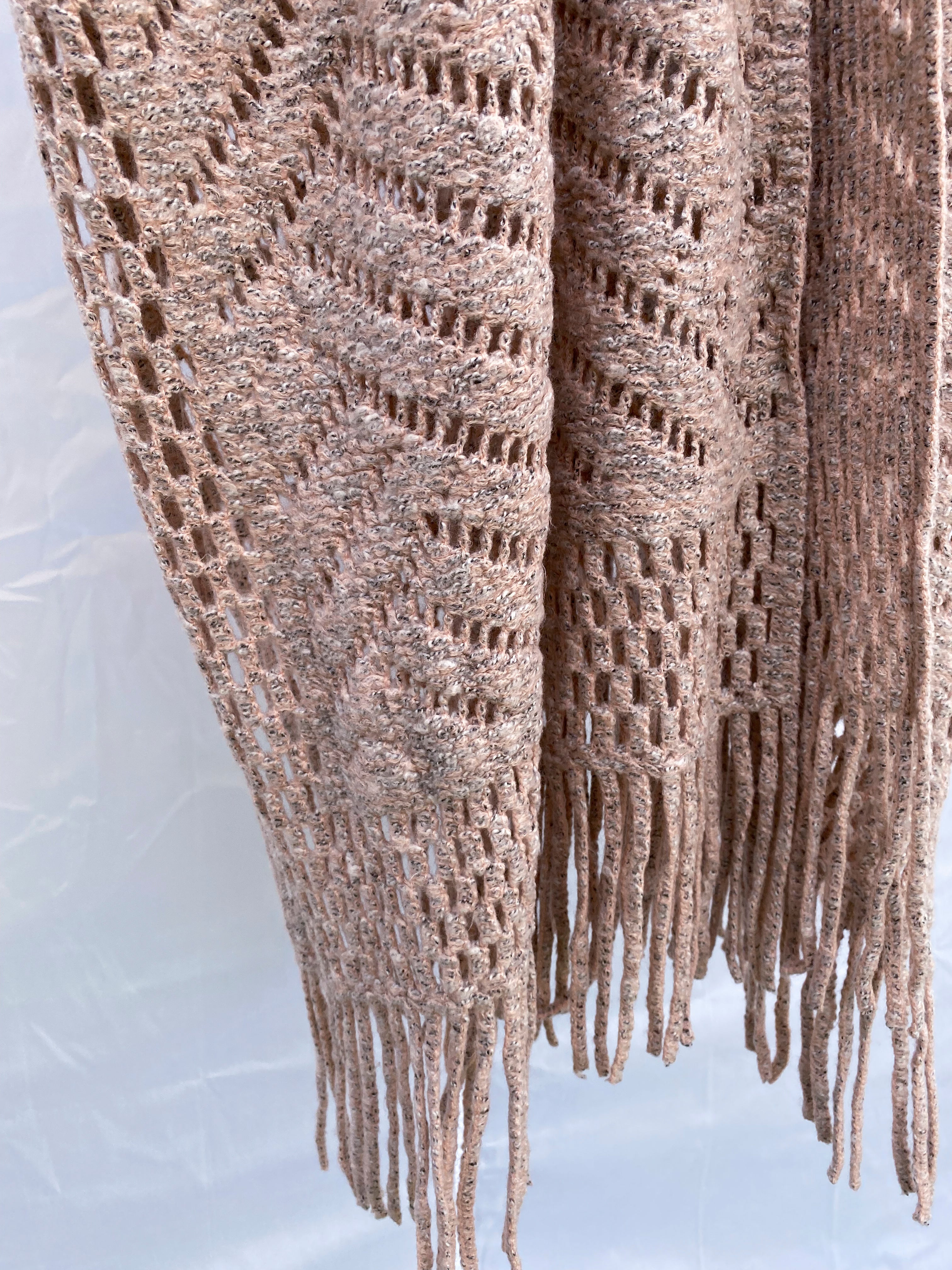 Pink and Grey Knit Wrap