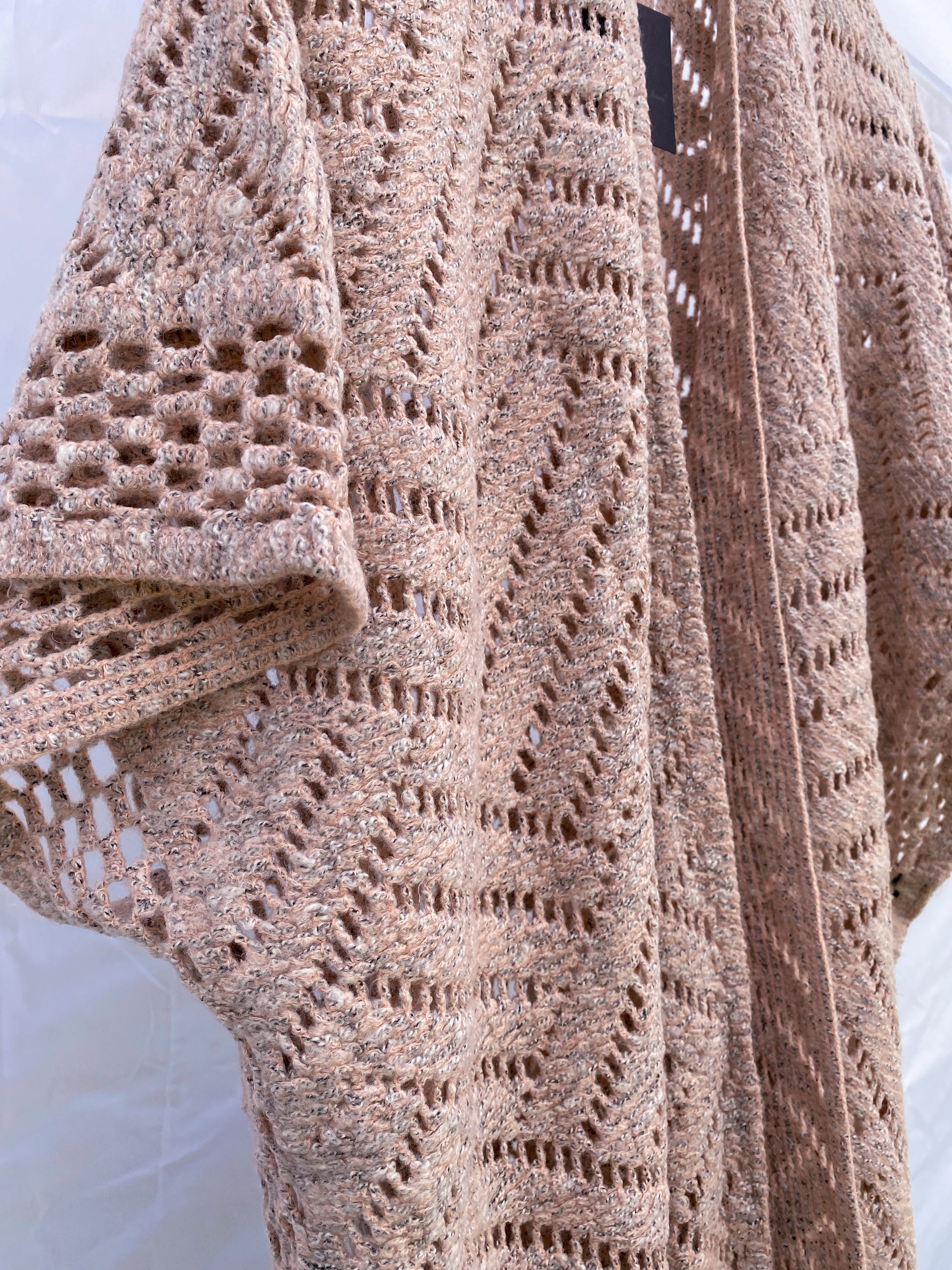Pink and Grey Knit Wrap