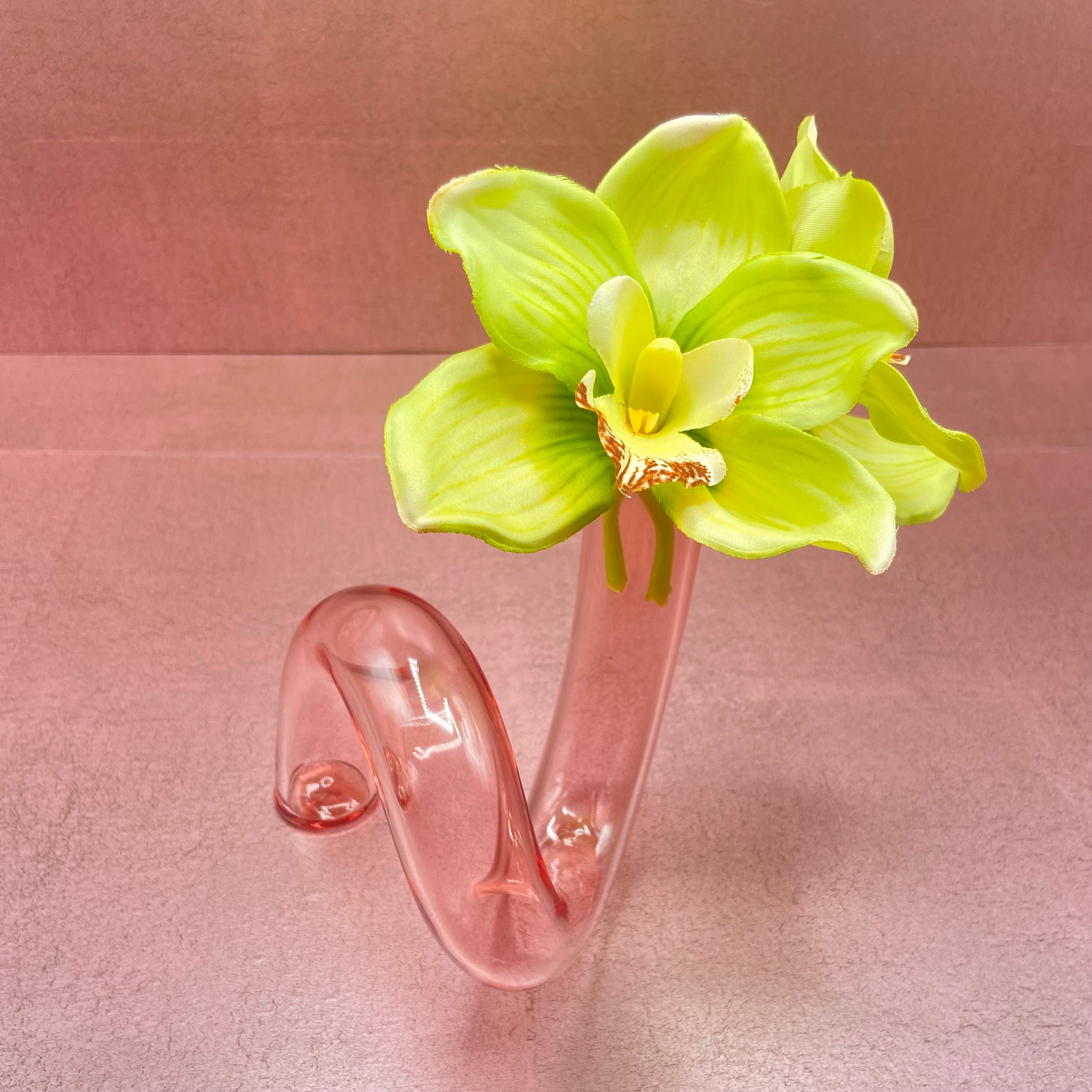 Pink Glass Tube Vase