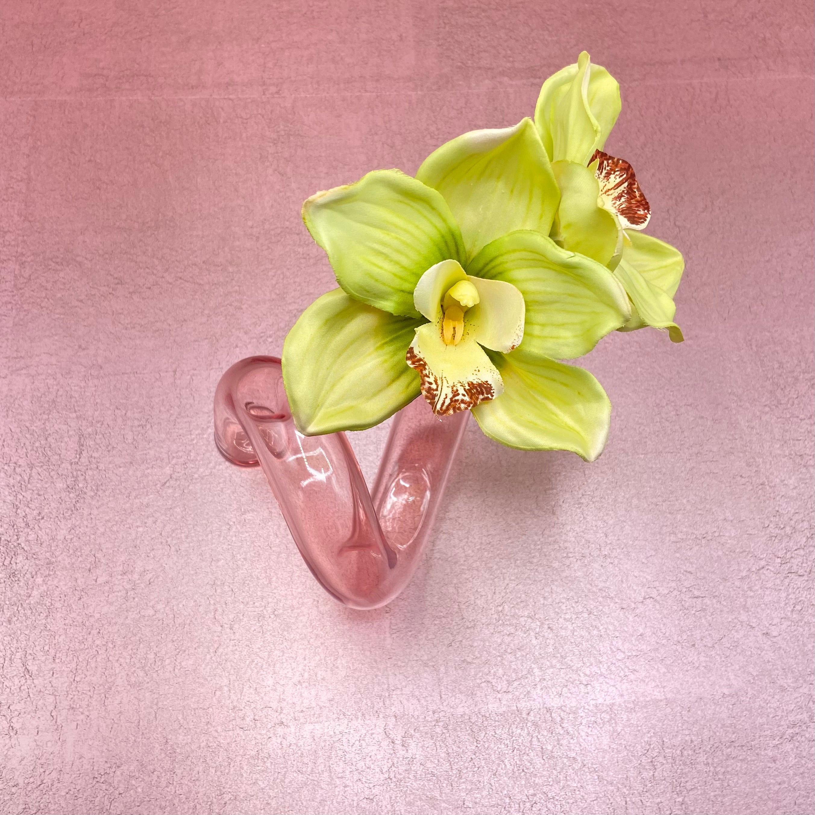 Pink Glass Tube Vase