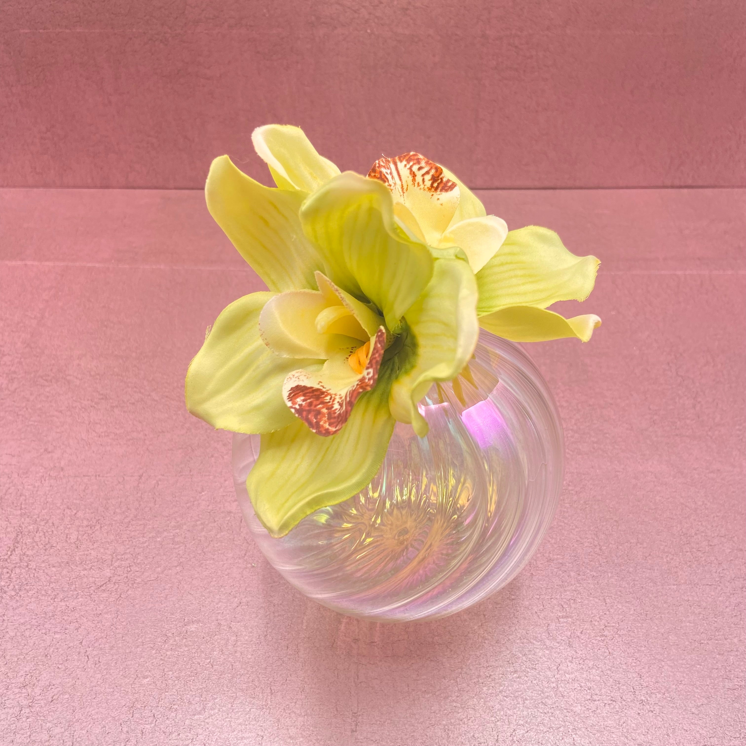 Iridescent Ball Glass Vase