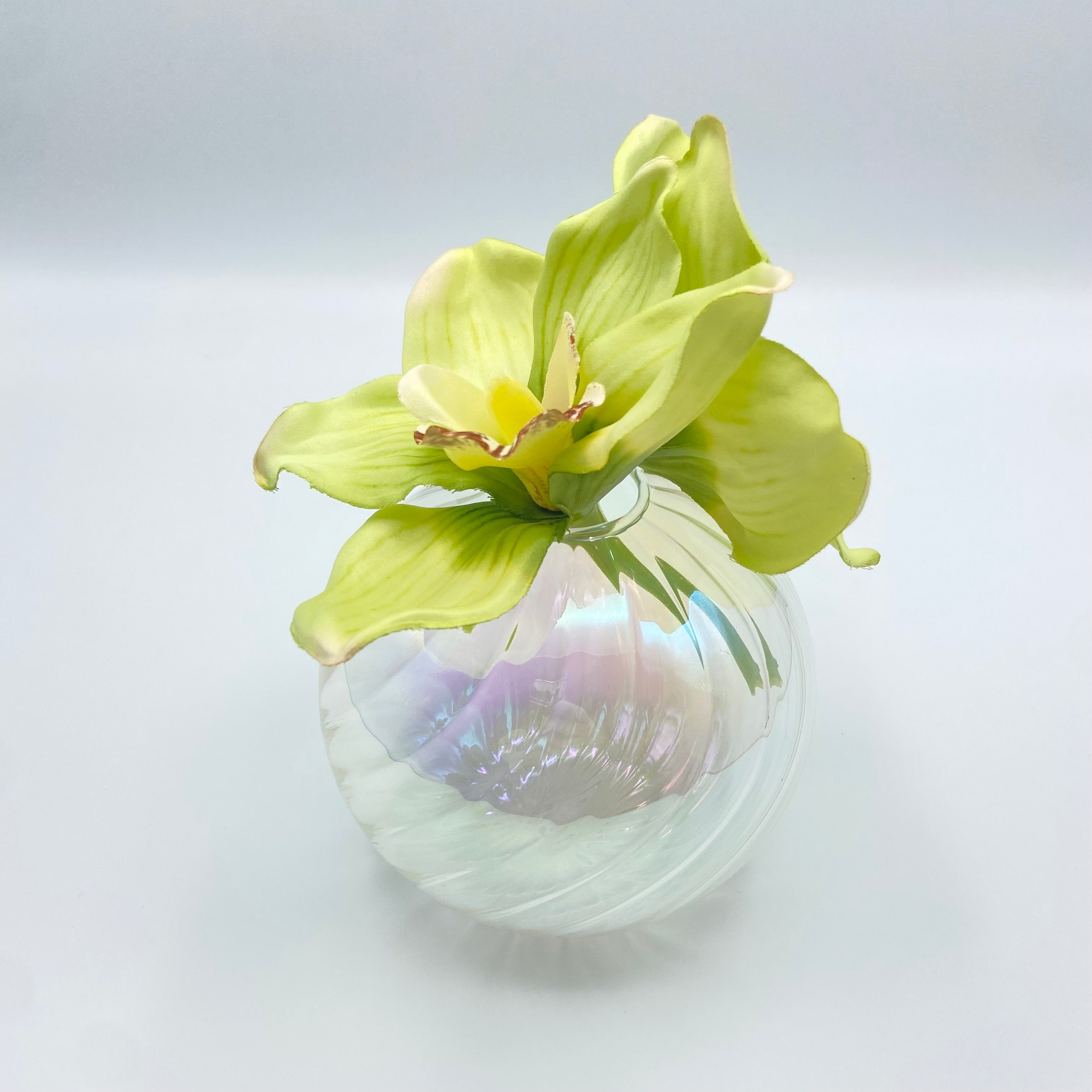 Iridescent Ball Glass Vase