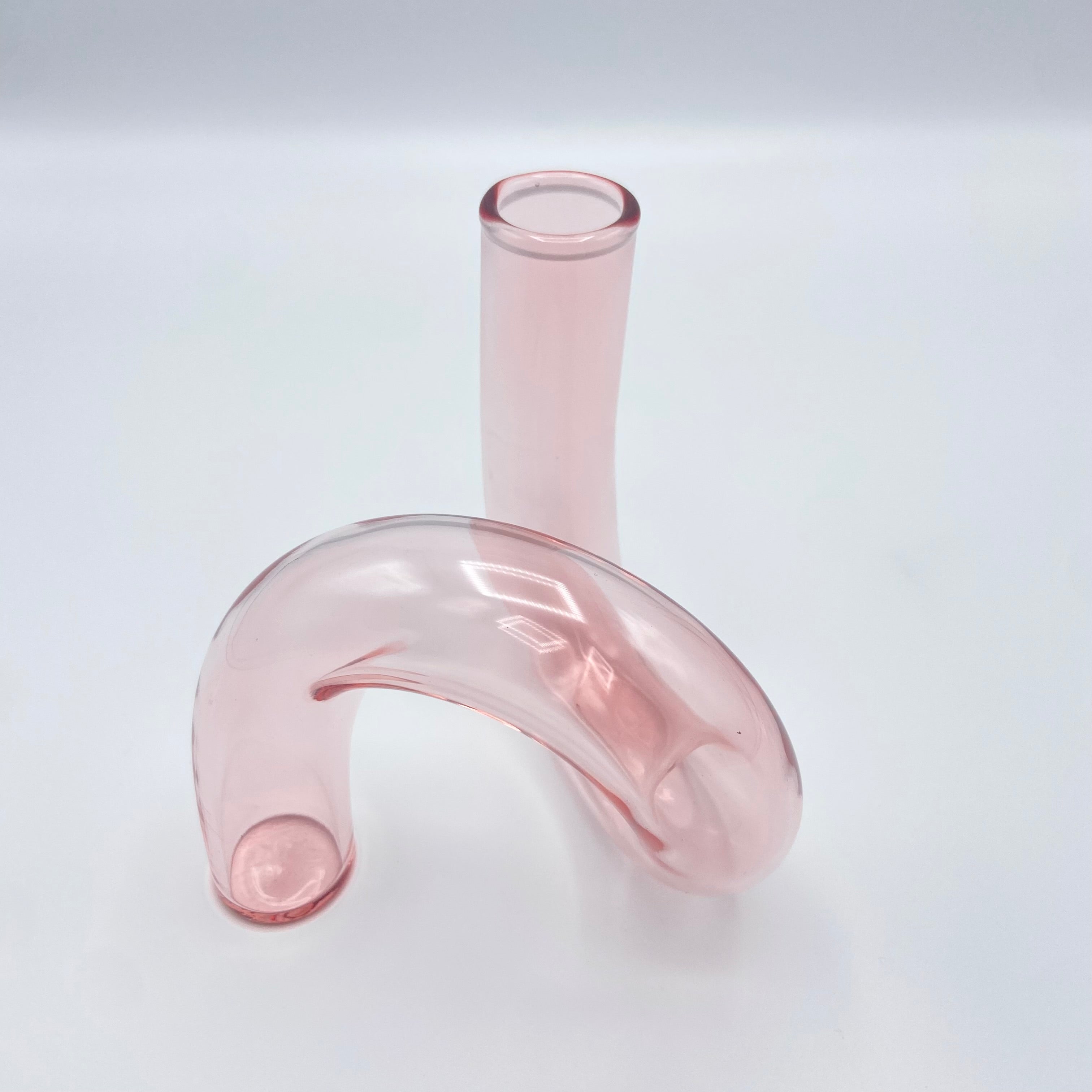 Pink Glass Tube Vase