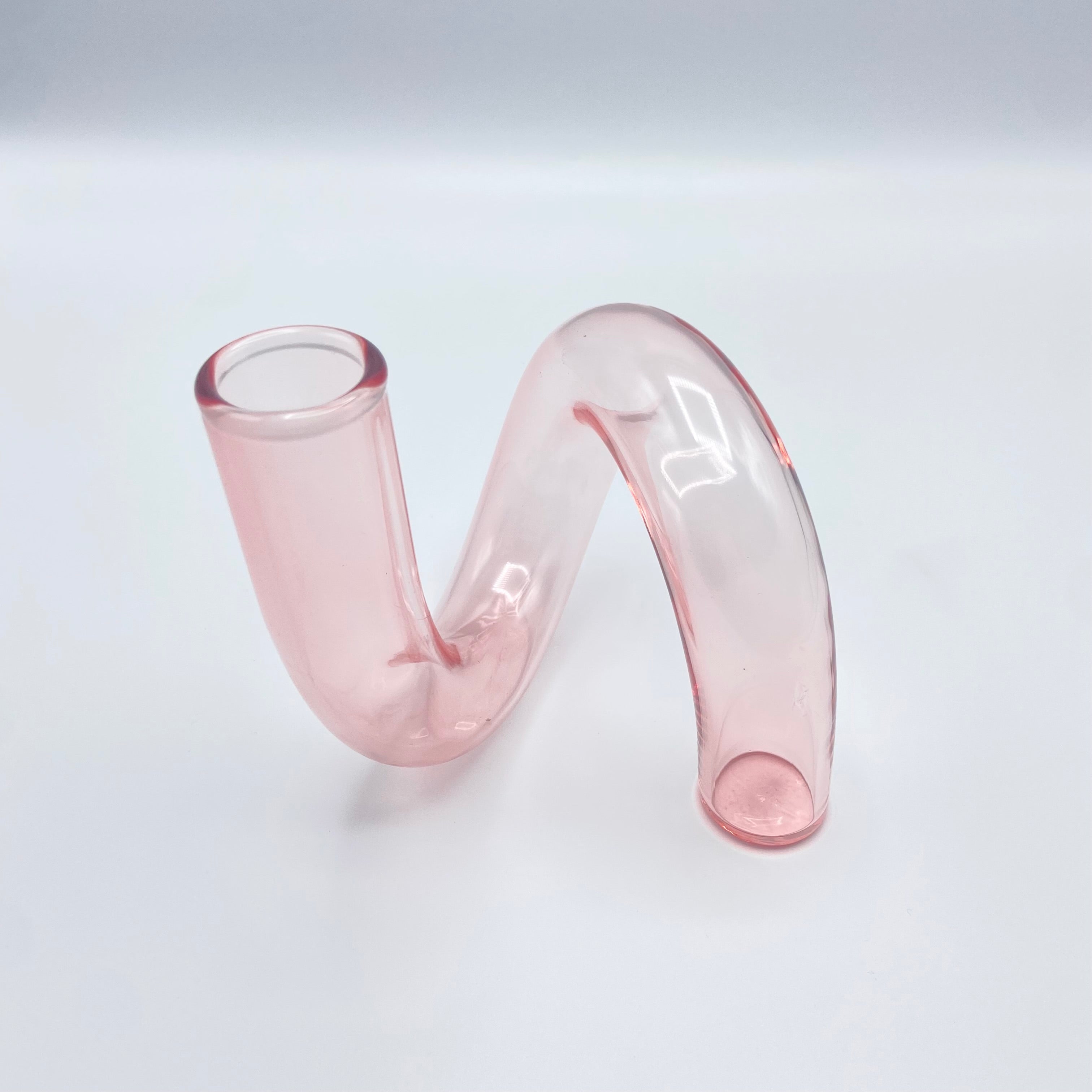 Pink Glass Tube Vase