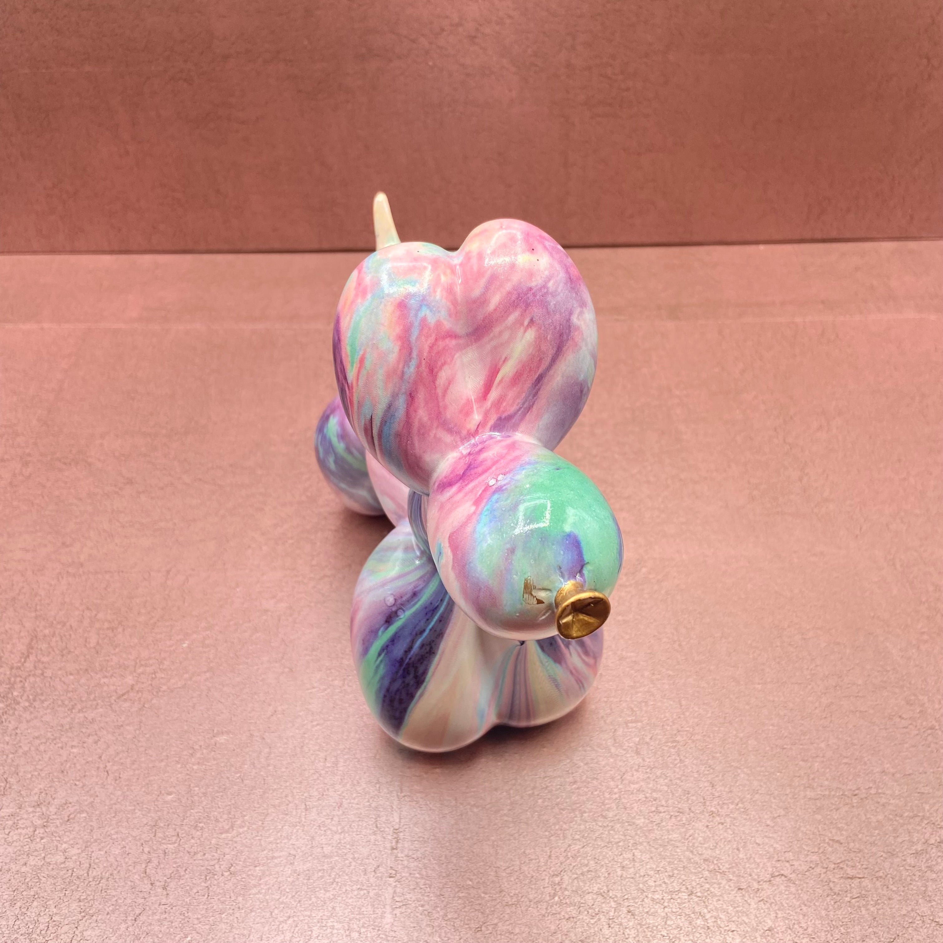 Art Graffiti Balloon Dog Sculpture Pink