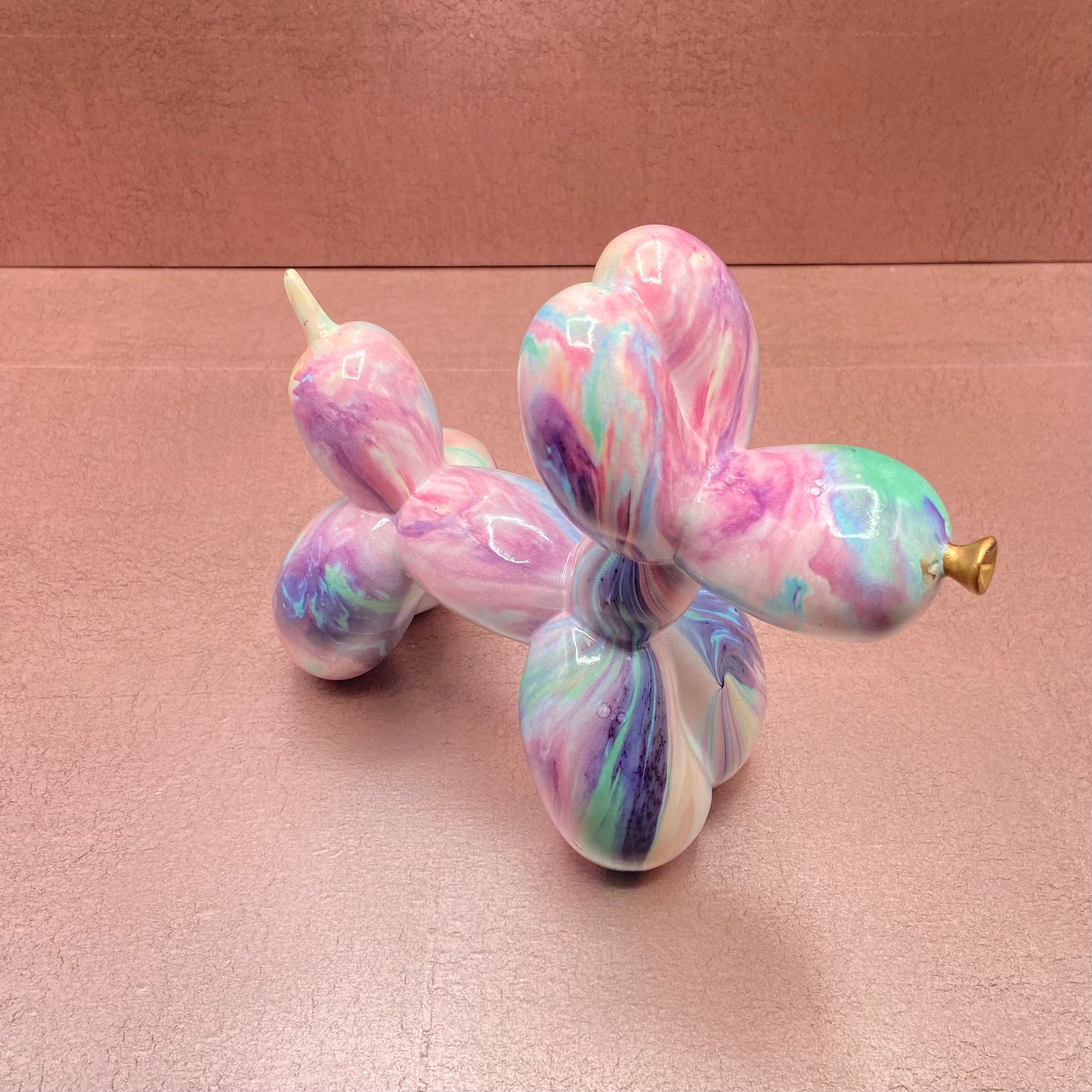 Art Graffiti Balloon Dog Sculpture Pink
